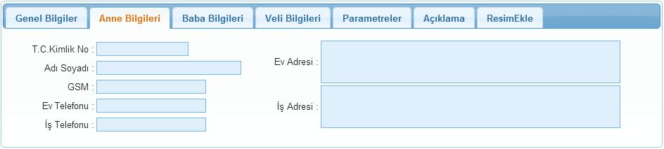 Öğrenci Anne Bilgileri