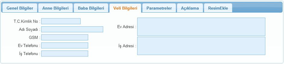 Öğrenci Veli Bilgileri